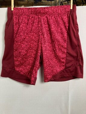 all in motion Maroon and Bright Pink Patterned Athletic Shorts